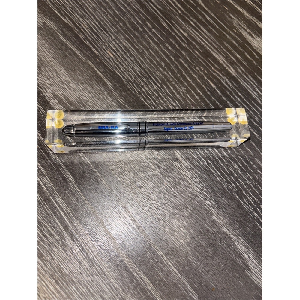 Pen in Lucite NRA-ILA Protection of Lawful Commerce Arms Act Signed 2005 PLCAA